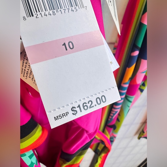 NWT Trina Turk Rainforest Plunge One Piece Swimsuit - Picture 8 of 8